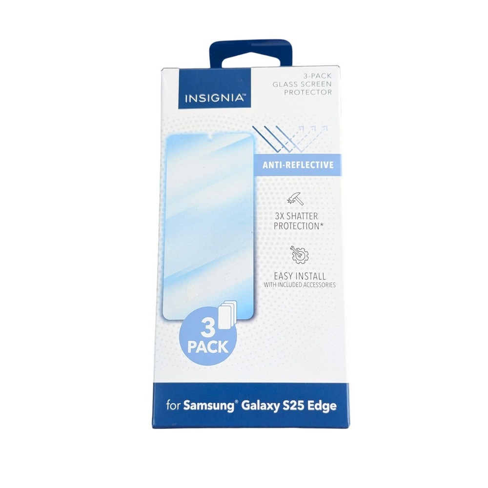 Aa8O Insignia Glass Screen Protector for Samsung Galaxy S25 Edge‎ (3-Pack) Clear